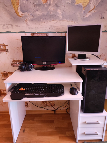 Компьютерный стол Джаз-24 левый дуб молочный фото покупателя 84