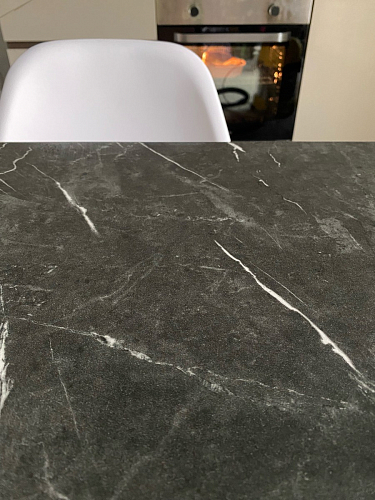 Стол Тринити Лофт 120 32 мм бетон / черный матовый фото покупателя 11