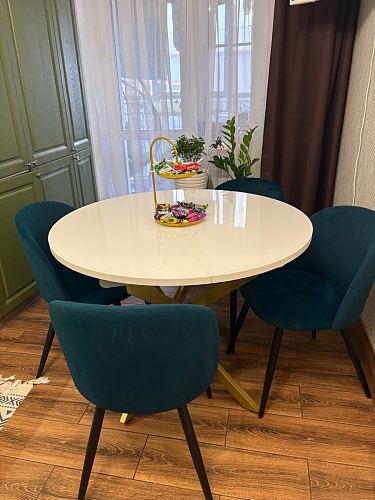 Стул на металлокаркасе Gabi latte / gold / black фото покупателя 636