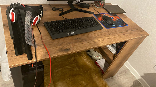 Письменный стол Битти Лофт 116х60х75 дуб вотан / белый матовый фото покупателя 96