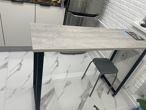 Барная стойка Дилан Лофт 120х60х90 бетон фото покупателя 48