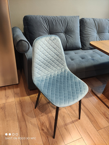 Стул на металлокаркасе Capri голубой фото покупателя 22