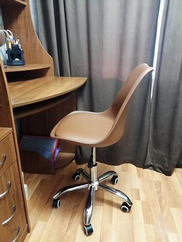 Компьютерное кресло Kolin с подушкой clear / white фото покупателя 349