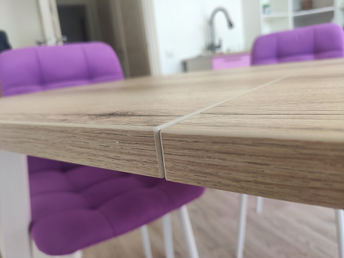 Стол раскладной Колон Лофт 120 32 мм дуб галифакс табако / черный матовый фото покупателя 10