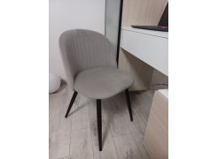 Стул на металлокаркасе Gabi 1 бежевый / черный с серебряными наконечниками фото покупателя 500