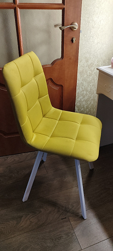 Стул на металлокаркасе Чилли зеленый / белый каркас фото покупателя 15