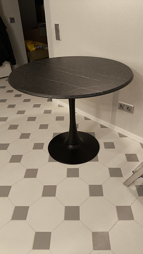 Стол Тулип 90х73 дуб вотан / белый  - Уцененный экземпляр фото покупателя 122