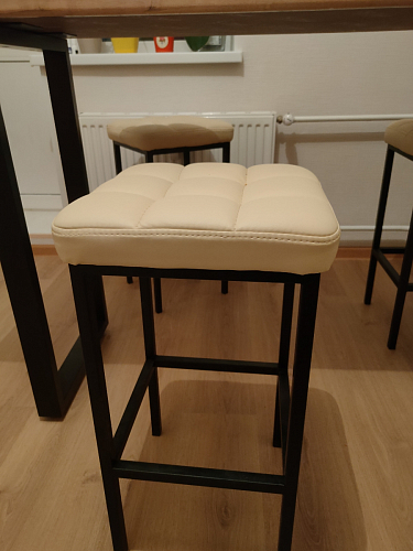 Барный стул Лофт ткань канди грей / черный матовый фото покупателя 207