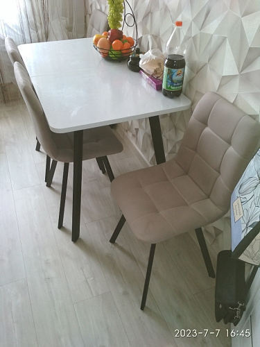 Стул на металлокаркасе Чилли К черный / зеленый фото покупателя 617