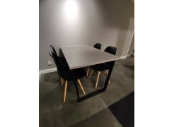 Стол Лота Лофт 140 25 мм черный матовый / бетон фото покупателя 369