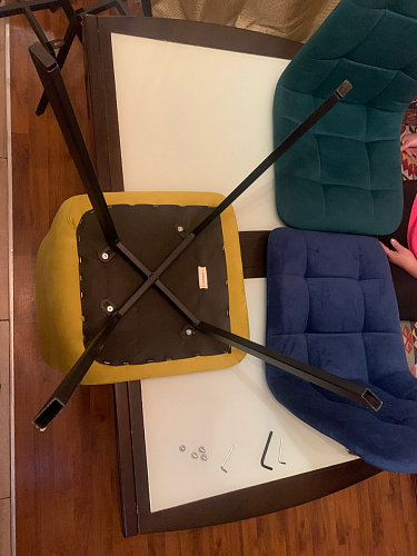 Стул на металлокаркасе Чилли бежевый / белый каркас фото покупателя 862