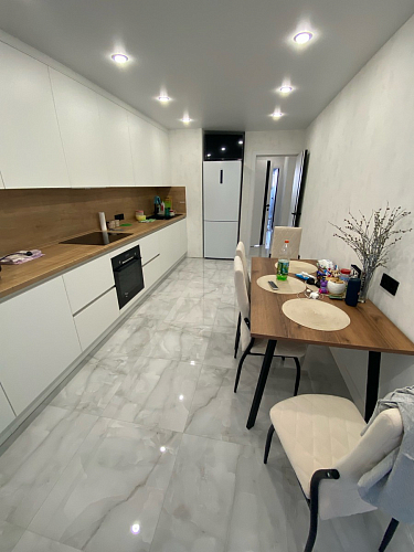 Стол Тринити Лофт 120 32 мм дуб галифакс табако / черный матовый фото покупателя 41