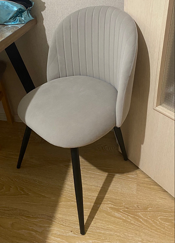 Стул на металлокаркасе Gabi dark beige / black / silver фото покупателя 819