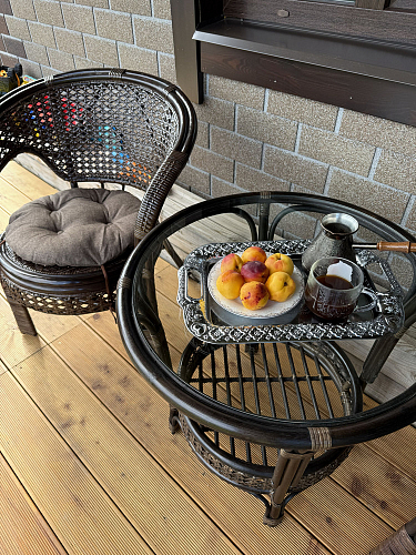 Кофейный комплект из ротанга Pelangi/Пеланги walnut грецкий орех фото покупателя 2