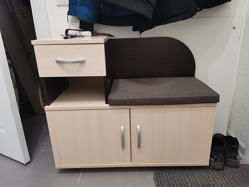 Обувница Аврора дуб млечный / венге фото покупателя 70