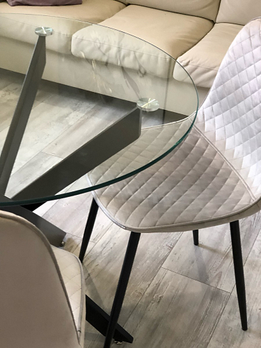 Стул на металлокаркасе Capri blue / white фото покупателя 118