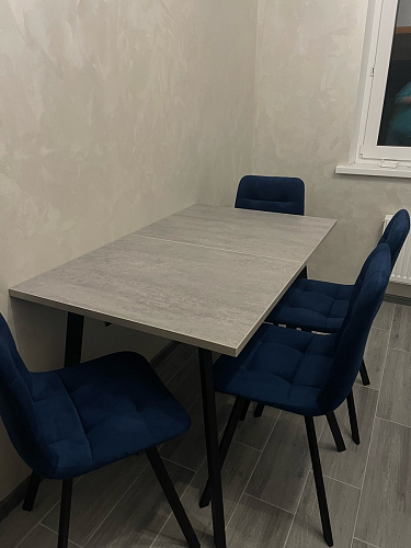 Стул на металлокаркасе Чилли синий / белый фото покупателя 1124