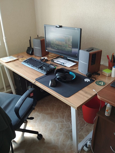 Деревянный стол Лота Лофт 120х75 белый матовый / дуб крафт золотой фото покупателя 825