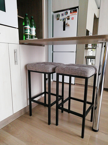 Барный стул Лофт микровелюр катания блэк / черный матовый фото покупателя 277