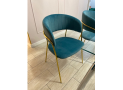 Стул на металлокаркасе Kamelia зеленый / золото фото покупателя 44