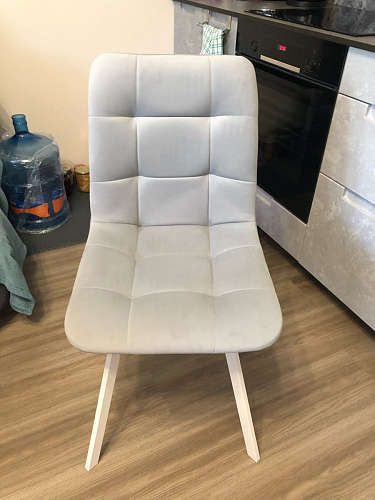 Стул на металлокаркасе Чилли К темно-серый (velutto 32) / черный фото покупателя 2