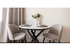 Стул на металлокаркасе Gabi blue / black фото покупателя 655