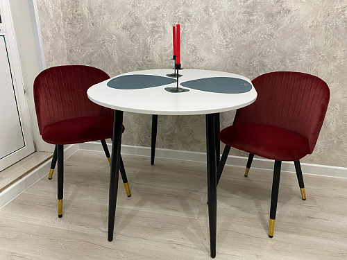 Стул на металлокаркасе Gabi dark beige / black / silver фото покупателя 504