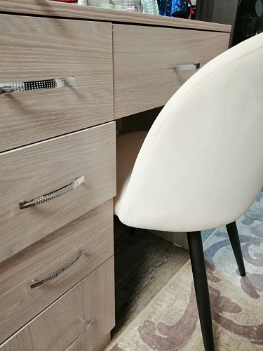 Стул на металлокаркасе Gabi dark beige / black / silver фото покупателя 324