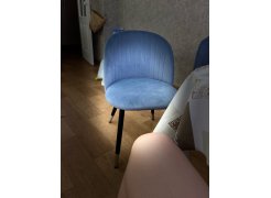 Стул на металлокаркасе Gabi 1 бежевый / черный с серебряными наконечниками фото покупателя 158