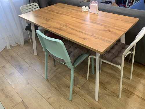 Стол Тринити Лофт 120 32 мм дуб галифакс табако / черный матовый фото покупателя 239