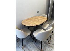 Стул на металлокаркасе Gabi 1 бежевый / черный с серебряными наконечниками фото покупателя 554