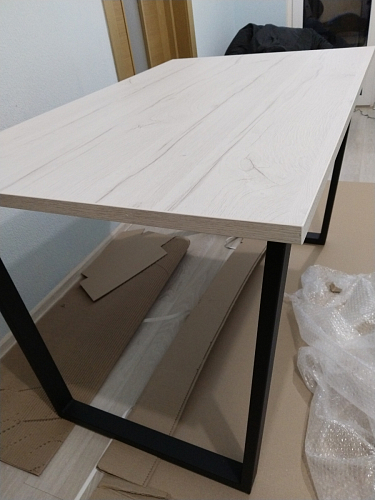 Стол Лота Лофт 140 25 мм черный матовый / бетон фото покупателя 441