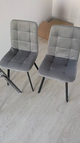 Стул на металлокаркасе Чилли К черный / зеленый фото покупателя 527