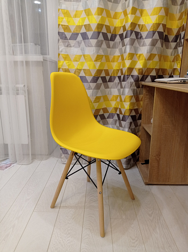 Пластиковый стул Eames PC-015 желтый фото покупателя 57