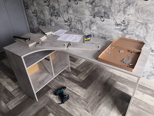 Письменный стол СПм-25 левый дуб сонома фото покупателя 52