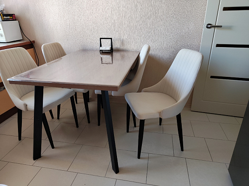 Стул на металлокаркасе Kora light purple / black фото покупателя 41