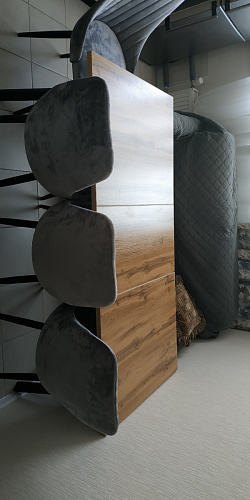 Стол Тринити Лофт 120 32 мм дуб галифакс табако / черный матовый фото покупателя 671