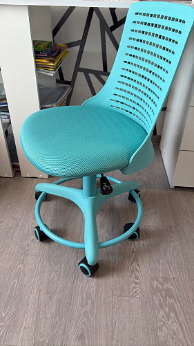 Компьютерное кресло Kiddy/Кидди бирюзовое ткань (сетка) фото покупателя 5