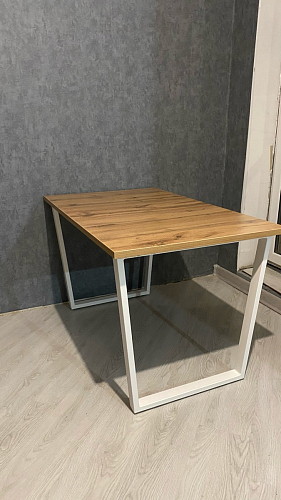 Деревянный стол Лота Лофт 140х80 черный матовый / бетон светлый фото покупателя 593