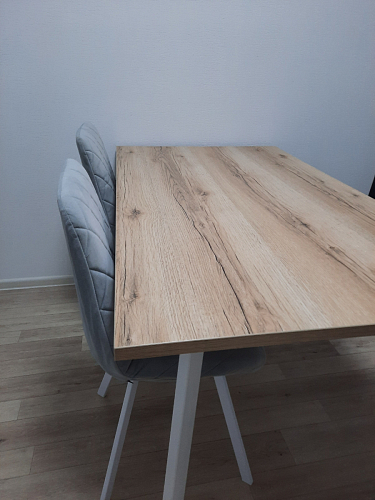 Стол Тринити Лофт 120 32 мм бетон / черный матовый фото покупателя 2