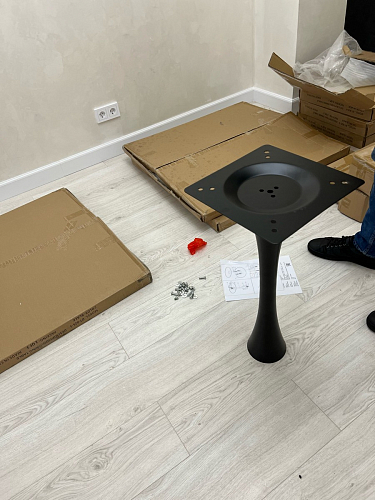 Стеклянный стол Tulip 90 white фото покупателя 23