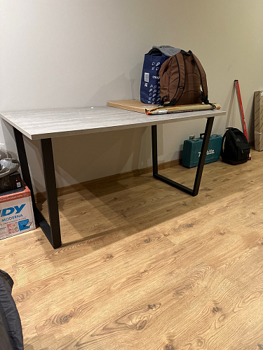 Деревянный стол Лота Лофт 120х75 белый матовый / дуб крафт золотой фото покупателя 213