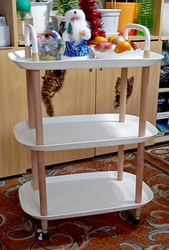 Сервировочный столик Case 56х35х82 white фото покупателя 5