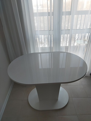 Стол на тумбе Порламар белый глянец фото покупателя 3