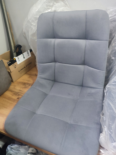 Стул на металлокаркасе Чилли синяя ткань / белый фото покупателя 540