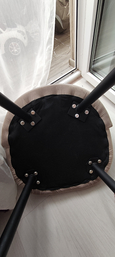 Стул на металлокаркасе Gabi latte / gold / black фото покупателя 222