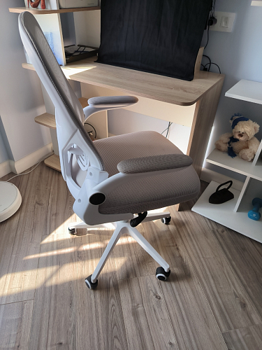 Компьютерное кресло Konfi gray / blue / white фото покупателя 126