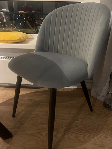 Стул на металлокаркасе Gabi 1 light blue / black / gold фото покупателя 273