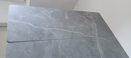 Керамический стол Вилли 140(200)х80 carmen light grey / черный фото покупателя 59