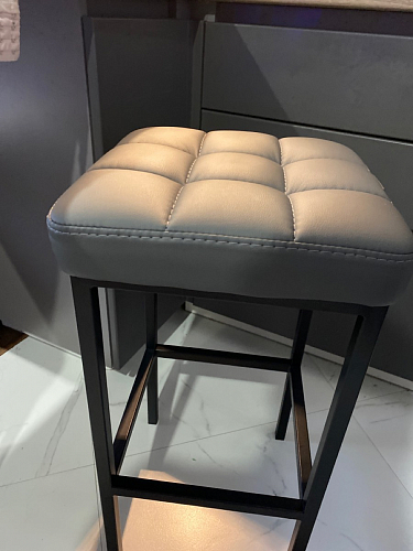 Барный стул Лофт микровелюр катания блэк / черный матовый фото покупателя 172